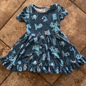 Posh Peanut Disney Monsters Inc Sully Girls Toddler 3T/4T Twirly Dress VGC